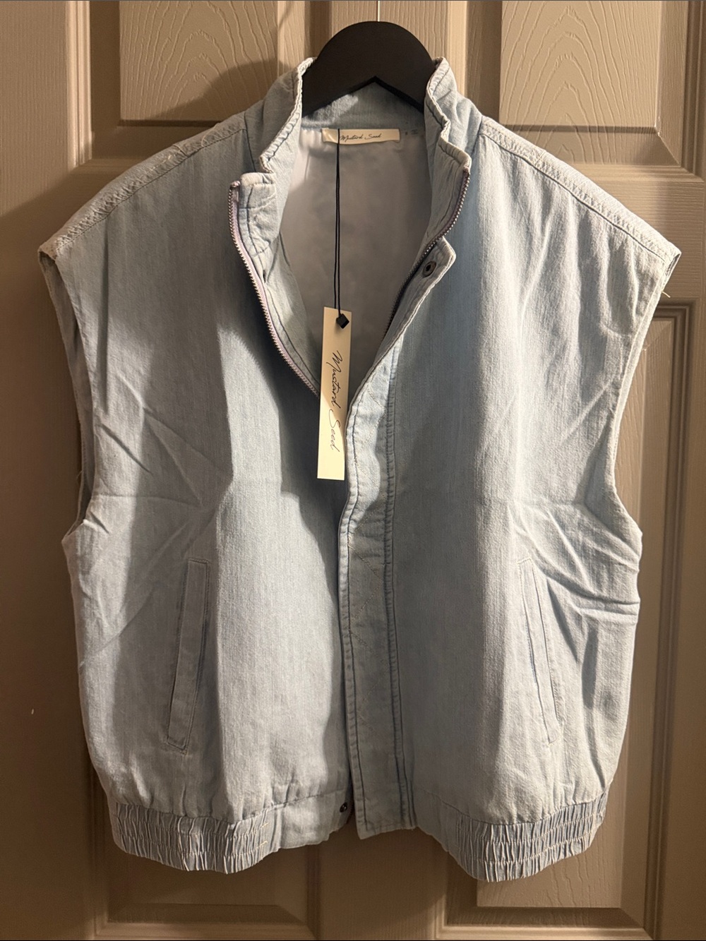 Light Wash Denim Vest